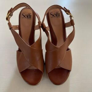 Sofft Brown Leather Sandals